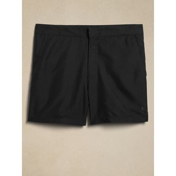 Retromarine Swim Trunks Mens size 34‎ Black 5.5'' Swim Short NWT - Picture 1 of 7